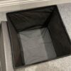 Argos Home Small Faux Leather Stitched Ottoman - Black - Image 2