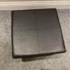 Argos Home Small Faux Leather Stitched Ottoman - Black - Image 3