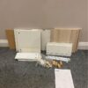 Habitat Melby 2 Drawer Bedside Table - White and Acacia - Image 2
